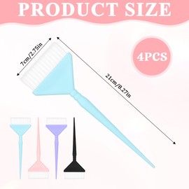 BOHUIZ 4pcs Classic Hair Dye Brush Set, Multi-Use Tint Brushes for Salon Hair Dyeing, Hairdressin,g Highlights, Balayage