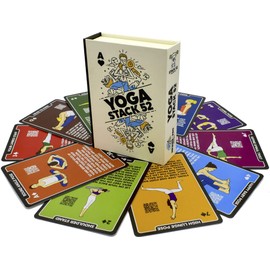 Stack of 52 Yoga Practice Cards: Designed by a Certified Yoga Teacher. Video Instructions Included. Beginner to Advanced Poses and Asanas