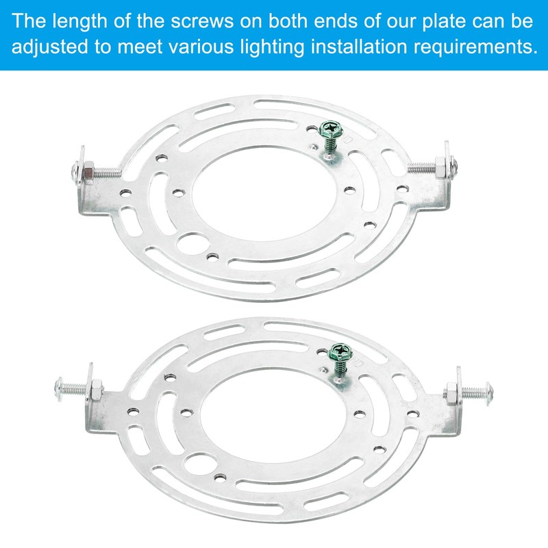 PATIKIL 120mm (4.72") Universal Light Fixture Mounting Bracket Kit, 3set