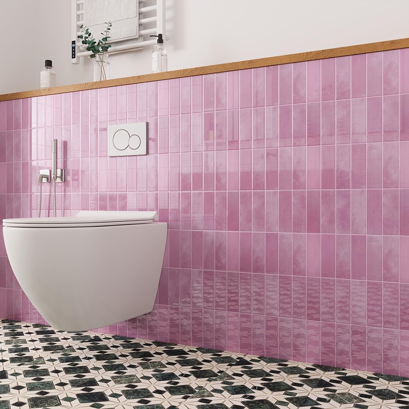 VaryPaper Pink Peel and Stick Backsplash for Kitchen 10 Sheets