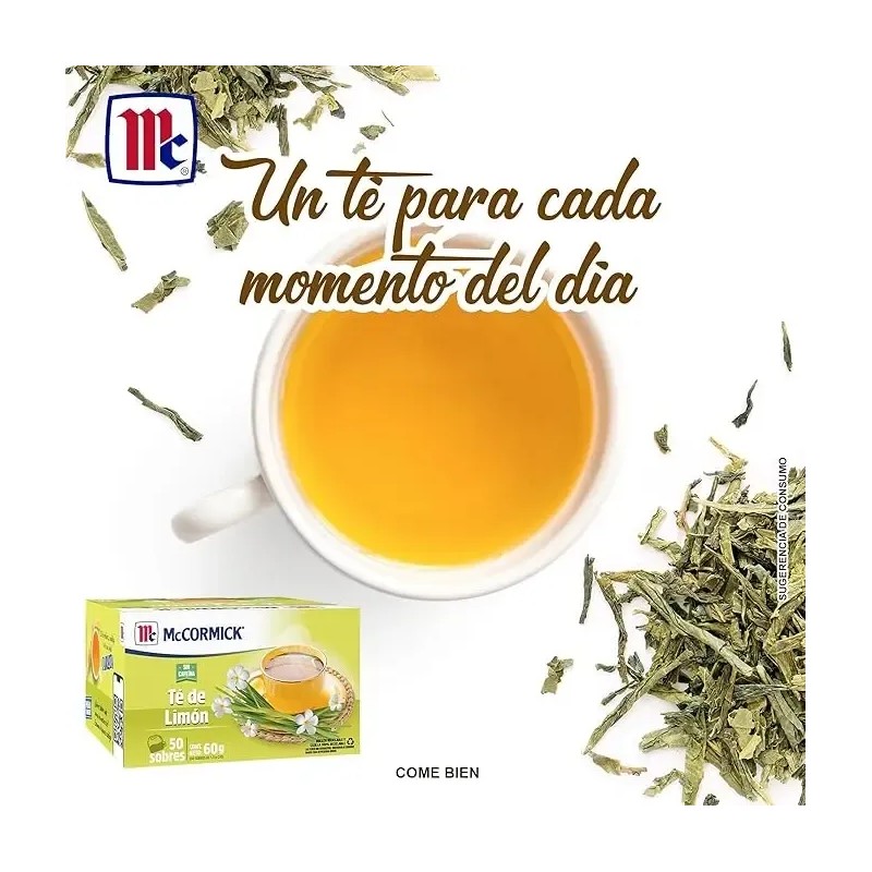 Kit 6 Paquetes De Te De Limón Total 300 Sobres