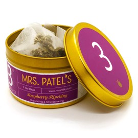 Mrs. Patel's Pregnancy Tea, 3rd Trimester, Red Raspberry and Dandelion Leaf, Energize and Prep for Labor, For Pregnant Moms to Be, Pyramid Tea Bags, Caffeine Free, GF, Dairy Free, Soy Free (7 Sachets)