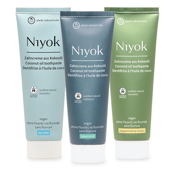 Niyok® Toothpaste made of organic coconut oil (3 x 75