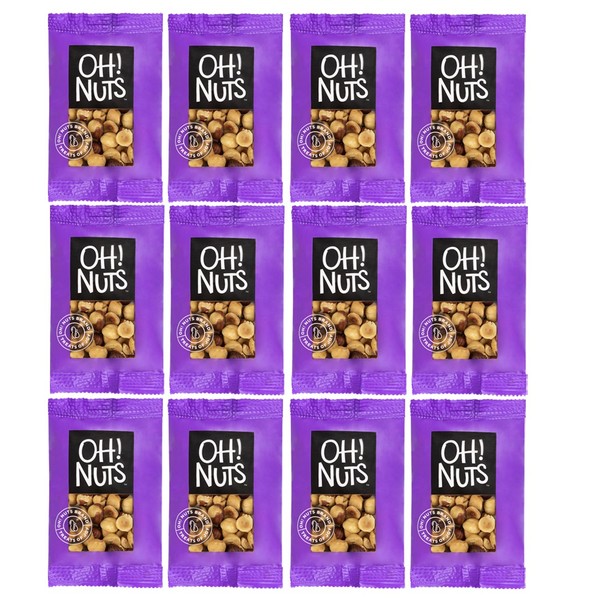 Oh! Nuts Filberts Snacks Packs Individual Serving Size | Roasted Unsalted Hazelnut Healthy Low Calorie Snack