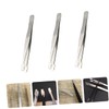 TEHAUX 3pcs Stainless Steel Stamp Tweezers Lightweight Precision Beak Clips