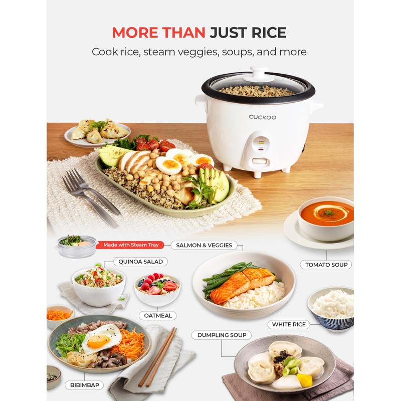 CUCKOO One Touch Rice Cooker 12-Cup Cooked, Small Rice Cooker