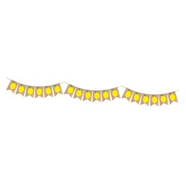 jojofuny 3pcs Lemon Themed Banner Bunting Flags Summer Decorations Outdoor Indoor Use