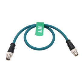 HangTon Cable M12 de 8 pines con código X a 8 polos X-Coding Gigabit Ethernet Cat7e para cámara con sensor industrial Cognex de 50 cm