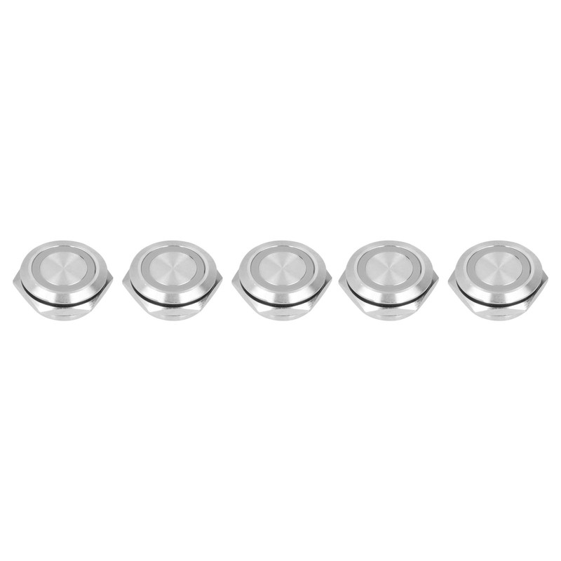 5Pcs Momentary Push Button Switch Metal Auto Reset Ultra Thin