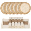Handmade Boho Placemats Set of 6 | Natural Woven &