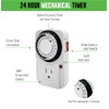 Generic 120V Mechanical Timer with Single Outlet for Aquarium, Grow
