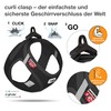 Vest Harness Curli Clasp Cord Black S