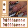 MISUD Press on Nails Medium Almond Fake Nails Glossy Glue