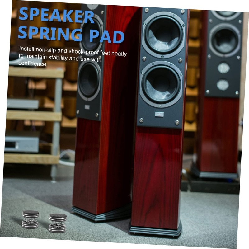 KOMBIUDA 4Pcs Speaker Isolation Feet with Non Slip Base Vibration