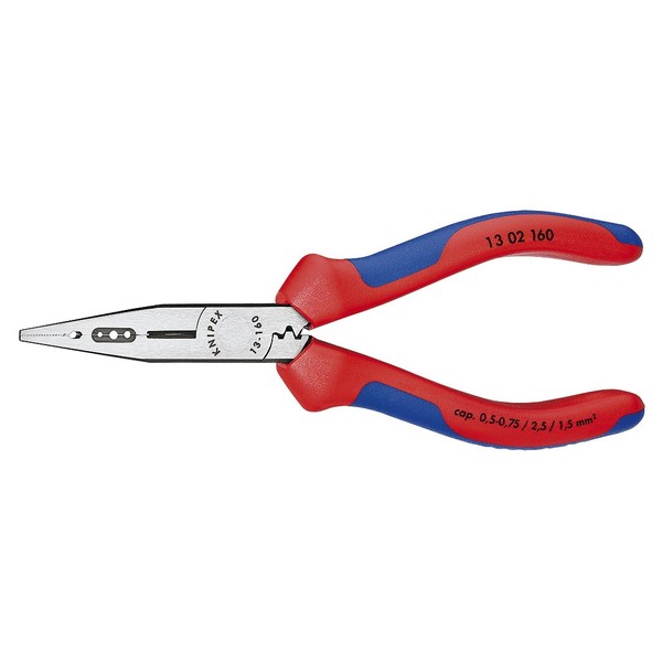 KNIPEX Tools - 4-in-1 Electricians' Pliers, Metric Wire, Multi-Component (1302160SB)