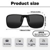 WPNCYK 2PCS Clip on Sunglasses,clip on Sunglasses Mens,UV400 Protection Clip-Ons,The