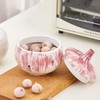 Acaino Ceramic Garlic Pot Garlic Storage with Lid and Ventilation