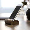 Creative Walnut Wood Triangle Holder Stand for Phone Tablet Pad