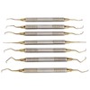 7 Pieces Teeth Plaque Remover Kit Multiple Shapes Metal Cleaning