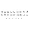 Cooker Sticker Set Cooker Symbols to Stick On (RPt5/1) (6mm)