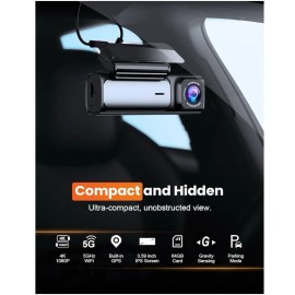 Dash Cam Cam Front and Rear, Built-in 5G WiFi GPS, 64GBSD, IPS screen , WDR,