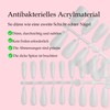 Sun&Beam Nails Artificial Nail Tips, Full Cover Clear Acrylic for