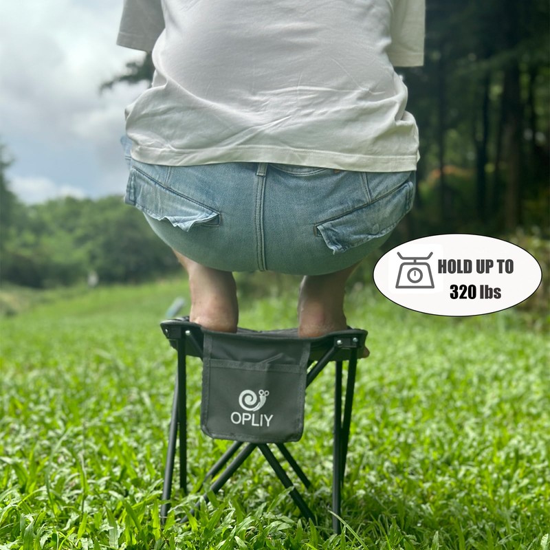 Opliy Camping Stool 2 Pack,13.5 Inch Portable Folding Stool for