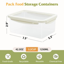 Izzydodo Food Storage Containers with Lids Fresh Stretch Pods for Food Saver Storage in Fridge Plastic Food Containers with Lid for Kitchen Storage and Organization(M)