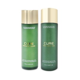 Kim Jung Moon Aloee 김정문알로에 큐어 하이드라 수딩 2종 세트 토너+에멀전 (130ml + 130ml) 1세트 S1 Kim Jung Moon Aloe Cure Hydra Soothing 2 Piece Set Toner+Emulsion