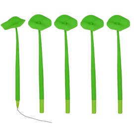 Maydahui 8 PCS Lotus Leaf Rollerball Gel Pens Novelty Lily Pad Pen Soft Silicone Black Ink for School Party Office