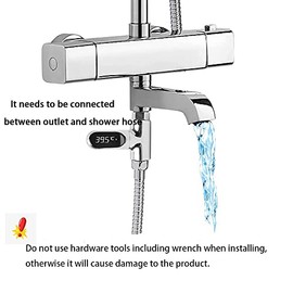 Termómetro de ducha LED con visualización digital de lectura instantánea, termómetro de agua para baño de bebé, soporte Fahrenheit Celsius, visualización giratoria de 360° para el hogar, baño, cocina,