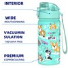 GOPPUS 420ml/14oz Kids Insulated Water Bottle with Straw Cute Double