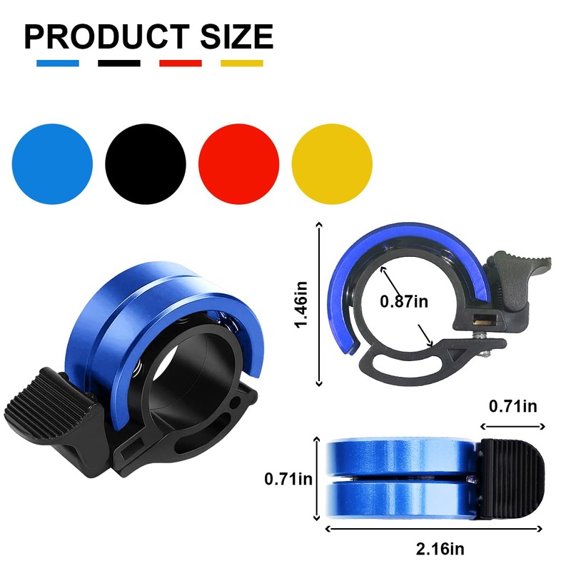 Garegce Bicycle Bell, Mini Bicycle Bell, Loud, Fluium Alloy Bicycle