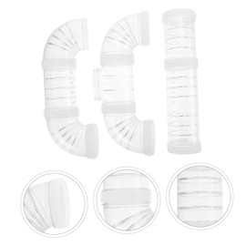 Ipetboom 1 Set Hamster Maze Tube Toy Guinea Cage Tube Clear Plastic Hamster Tubes Piping Kit Guinea Pig Cage Tube Hamster Cage Tunnel Cage Maze Supply Chipmunk Pet Supplies