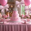 Eoopoon 4Pcs Pink Bow Foil Balloons, 38in Giant Bow Party