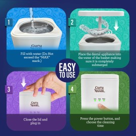 Unbranded GuruNanda Retainer & Denture Cleaning Pod with Ultrasonic & UV Light Cleaning,