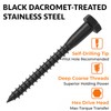 1/4 x 4 Black Lag Bolts, 10 PCs Dacromet-Coated 304