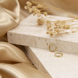 Carissima Gold Damen-Ohrringe kleine Huggy-Creole Gelbgold 9kt 13mm