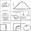 Vintage Retro Light Shade, Metal Cone Lampshade, Easy Fit Industrial