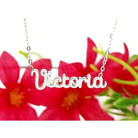 Damen-Halskette mit Namen, Edelstahl, mit Original-Geschenkbox, personalisierter Schmuck für Freunde, Brautpaar Only Faith, standard, Edelstahl, Nicht zutreffend.