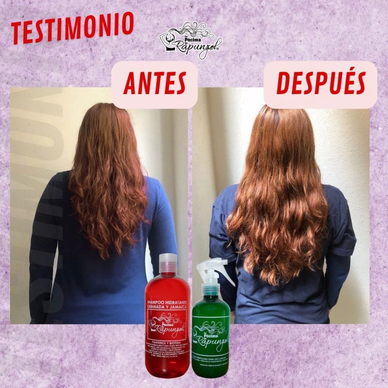 Pócima de Rapunzel. Artesanal y orgánico Kit Shampoo Hidratante +