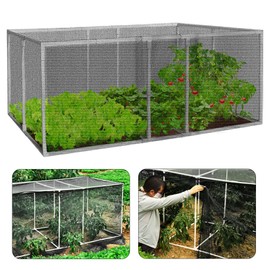 warmfarm 72 * 33 * 30 in Detachable Crop Cages for Garden, Plant Protection Tent with Garden Netting for Vegetables Fruits Flowers,Mesh Plant Covers for Outdoors (Black)