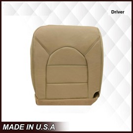 1999 Ford F250 F350 F450 Lariat Super Duty Replacement Synthetic Leather (Vinyl) Seat Cover in Prairie Tan (with Baby Seat (Center Console), Driver Bottom)