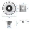 Neodrain 6 in Brushed Square Shower Drain Brushed 304 Stainless