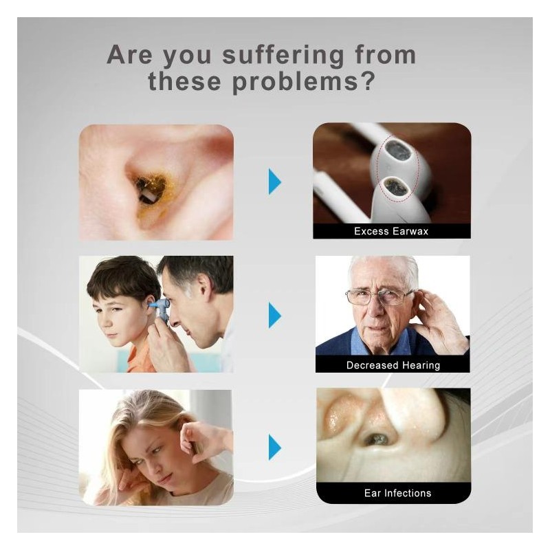 Ear Wax Removal Tool with Camera & Light - 7Counts