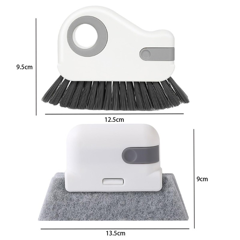 3-Piece 2-in-1 Groove Cleaning Brush Window Track Cleaning Tool with