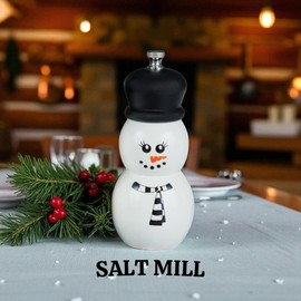 Fletchers' Mill SNOWFRIEND SALT MILL & PEPPER MILL GRINDER SET - 6 INCH, Adjustable Coarseness Fine to Coarse, MADE IN U.S.A.