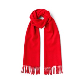 Fishers Finery Men's 100% Pure Cashmere Scarf; Fashionable Warmth (Cardinal Red)