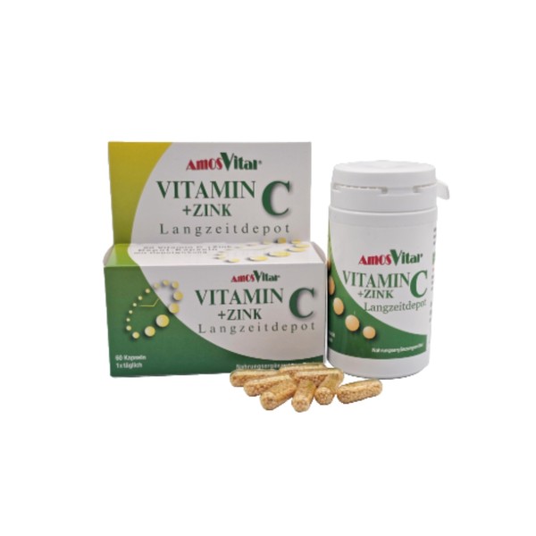 Amosvital AMOSVITAL Vitamin C + Zink Langzeitdepot Kapseln (6)