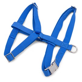 Bark Duke Indestructible Dog Harness, Ergonomic Customizable Sizing, No Pull, No Escape, Front + Back Leash Clip, Metal Buckle and Adjusters (Navy Blue Color, Extra Small)
